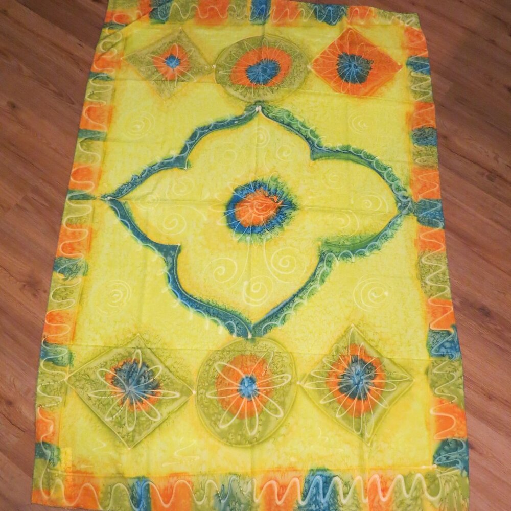 Surface to Air Yellow Scarf with Blue and Orange Accents